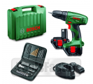 Акумулаторен Винтоверт BOSCH PSR 12 + 51 консуматива Две Батерии 12 V NiCd Сила 26 Nm Куфар