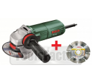 Ъглошлайф BOSCH PWS 680 + Диамантен диск Мощност 680 W Предпазител 115 mm